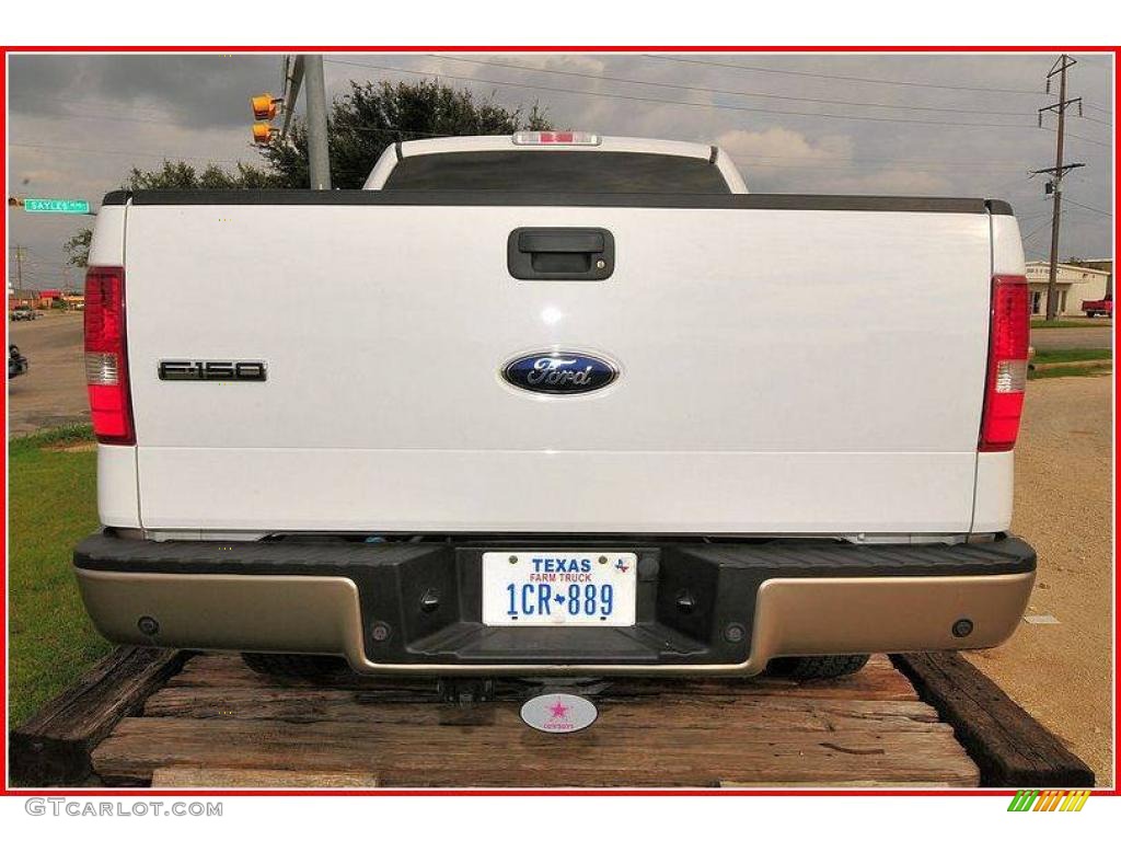 2006 F150 Lariat SuperCrew 4x4 - Oxford White / Tan photo #4