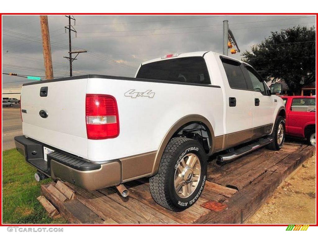 2006 F150 Lariat SuperCrew 4x4 - Oxford White / Tan photo #7