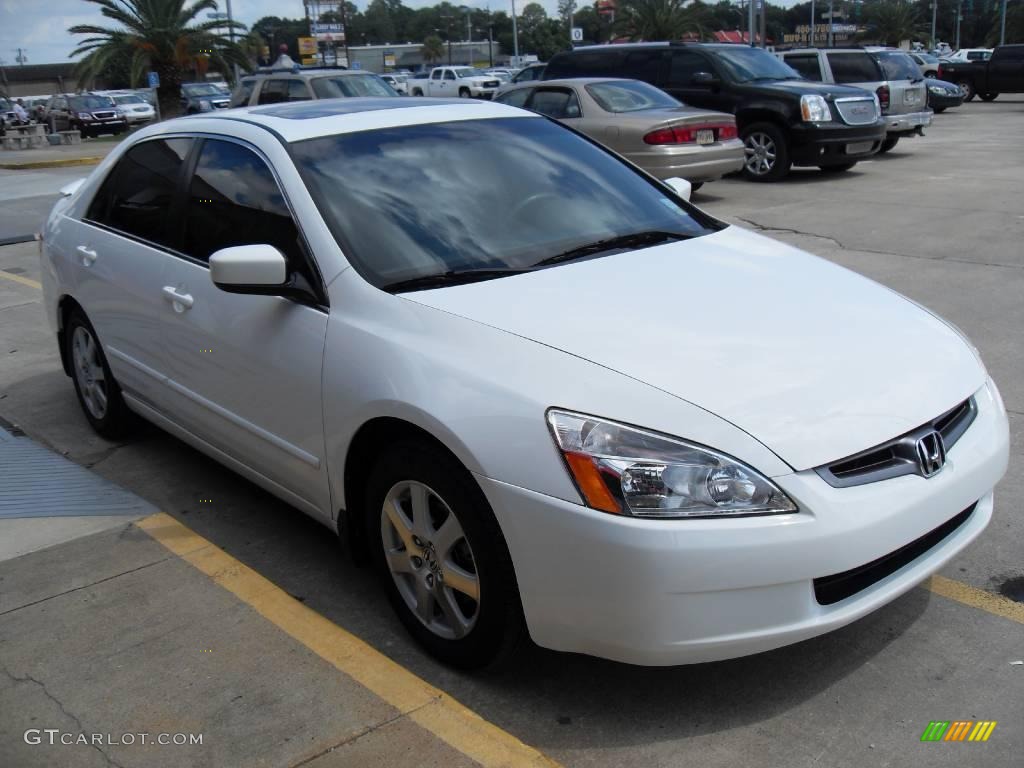 2005 Accord EX-L V6 Sedan - Taffeta White / Ivory photo #5