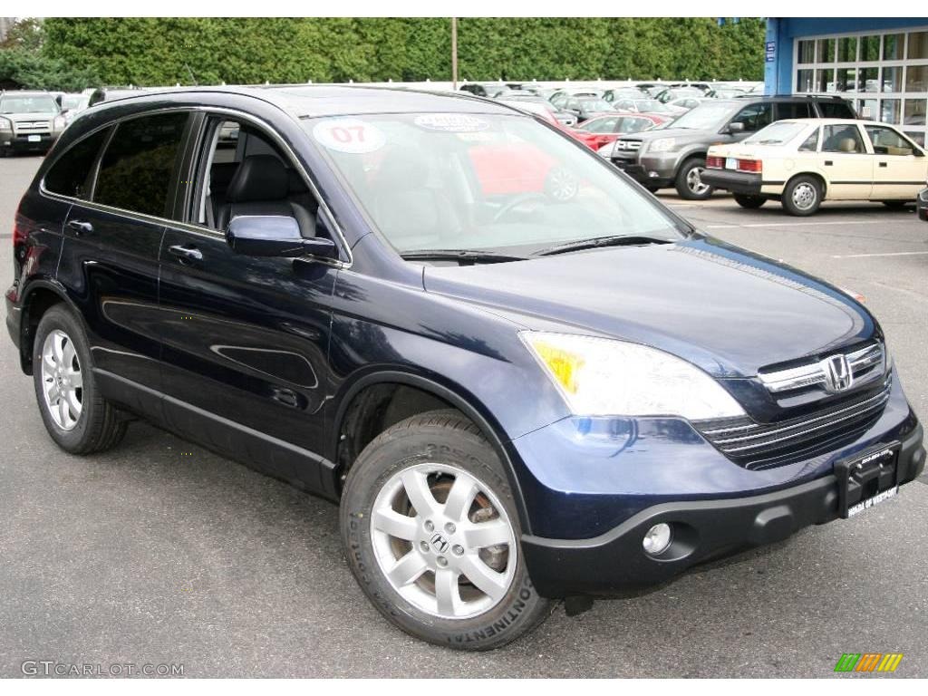 2007 CR-V EX-L 4WD - Royal Blue Pearl / Black photo #2