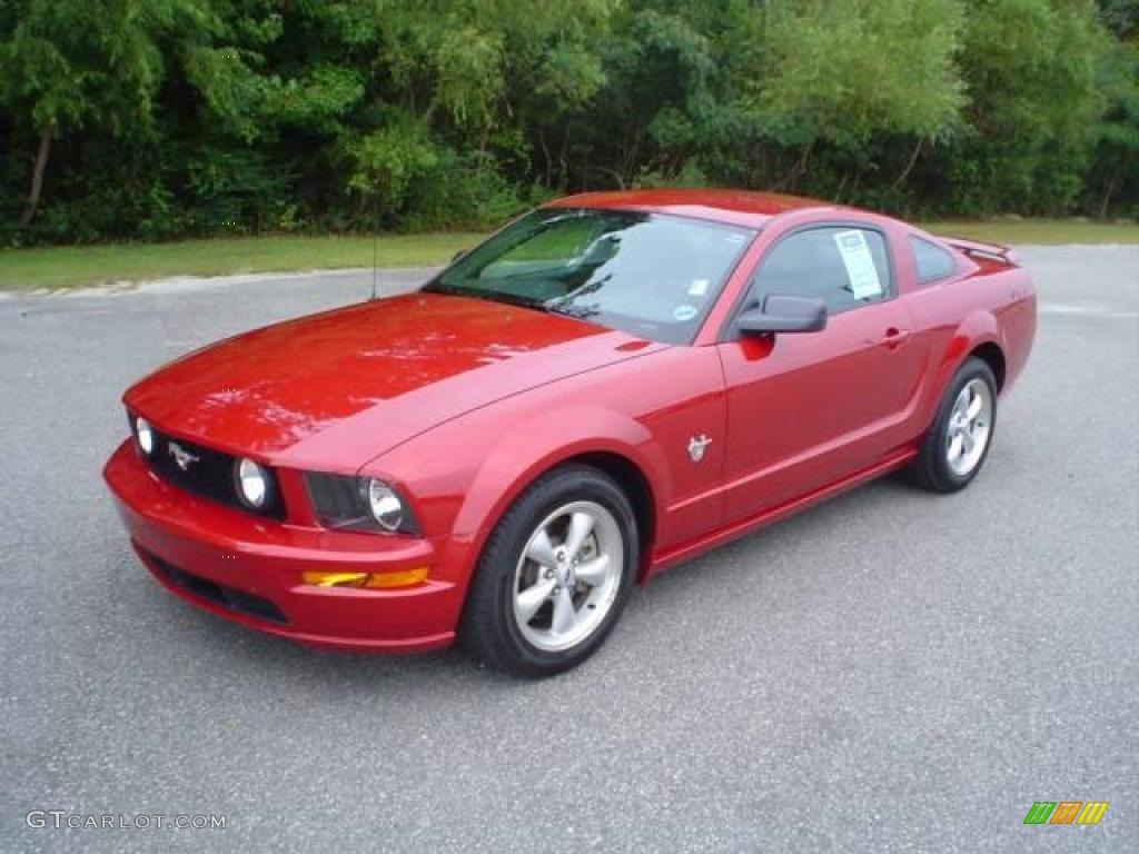 Dark Candy Apple Red Ford Mustang