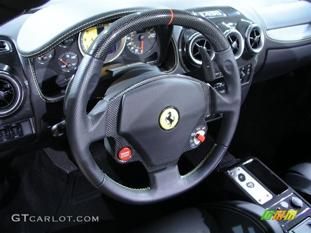 2007 Ferrari F430 Spider F1 Black Steering Wheel Photo #182192