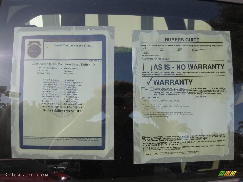2009 Q5 3.2 Premium quattro - Brilliant Black / Light Gray photo #20
