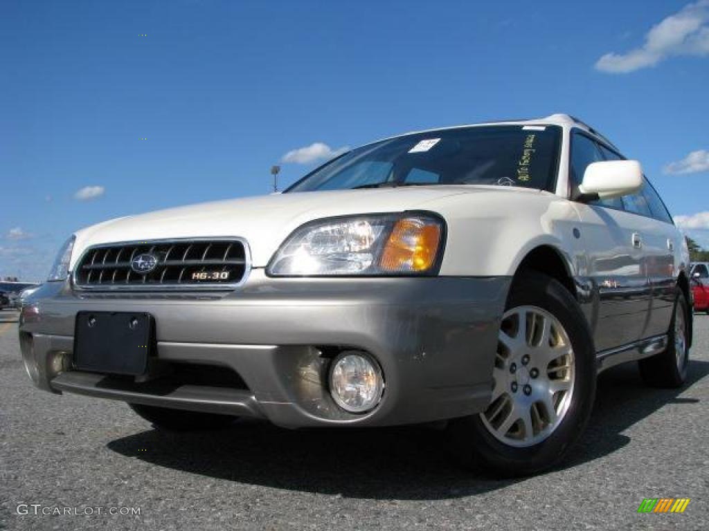 2003 Outback L.L. Bean Edition Wagon - White Frost Pearl / Beige photo #1