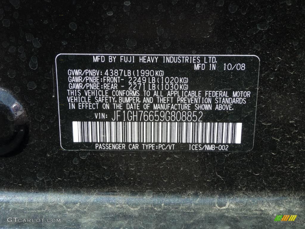2009 Impreza WRX Wagon - Dark Gray Metallic / Carbon Black photo #27