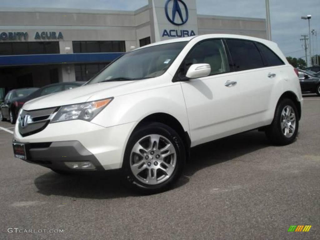 2007 MDX  - Aspen White Pearl / Parchment photo #2