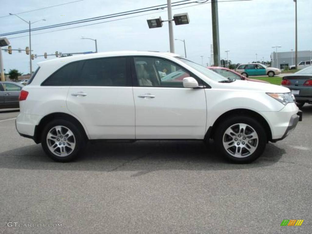 2007 MDX  - Aspen White Pearl / Parchment photo #7