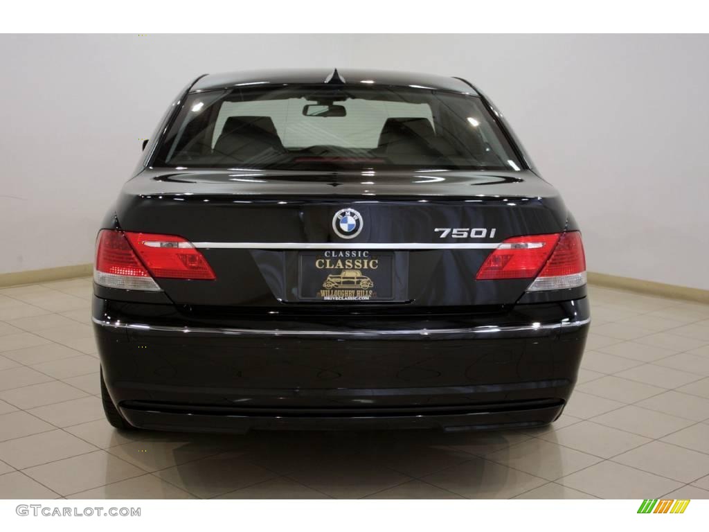 2007 7 Series 750i Sedan - Jet Black / Black photo #6