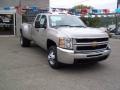 2009 Silver Birch Metallic Chevrolet Silverado 3500HD LS Extended Cab 4x4 Dually  photo #2