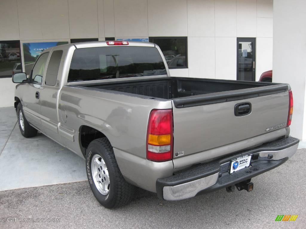 1999 Silverado 1500 LS Extended Cab - Light Pewter Metallic / Medium Oak photo #3