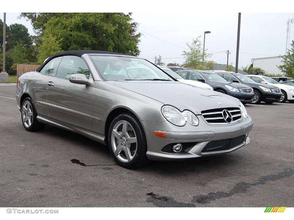 2007 CLK 550 Cabriolet - Pewter Metallic / Stone photo #1