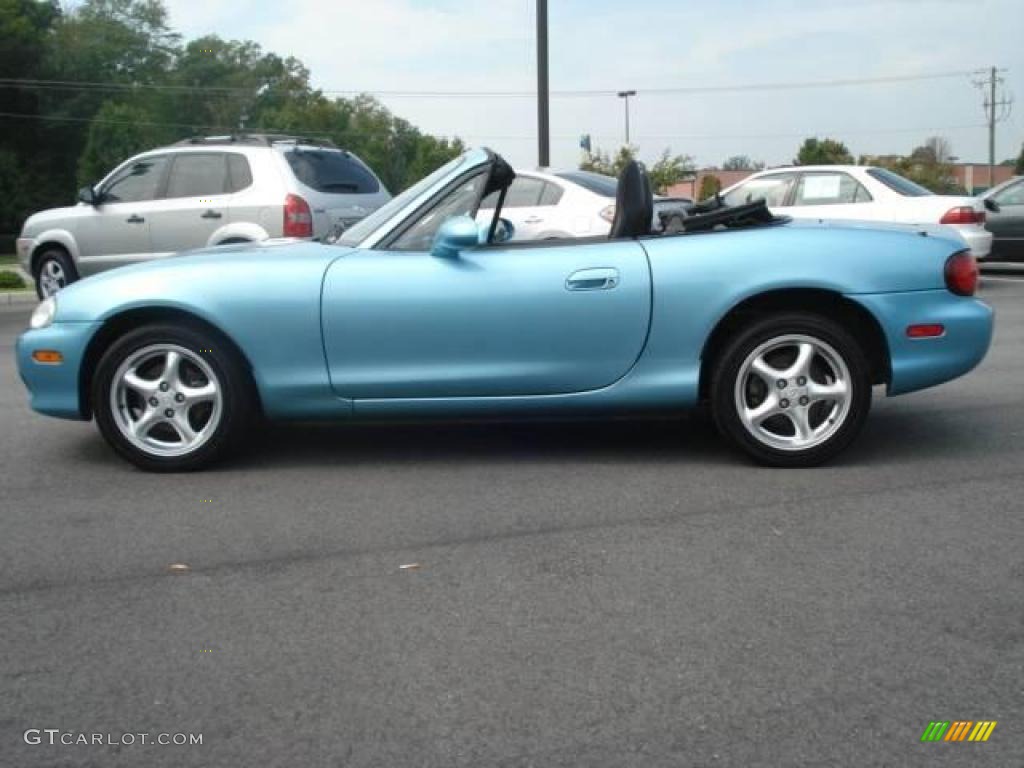 2001 MX-5 Miata Roadster - Crystal Blue Metallic / Black photo #3