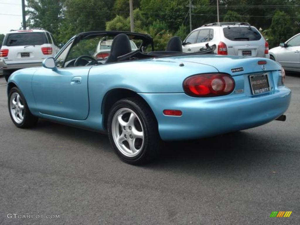 2001 MX-5 Miata Roadster - Crystal Blue Metallic / Black photo #4