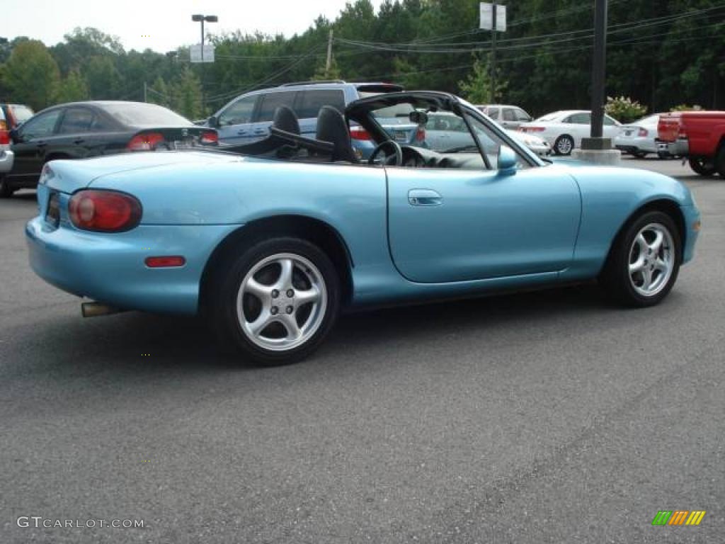 2001 MX-5 Miata Roadster - Crystal Blue Metallic / Black photo #6