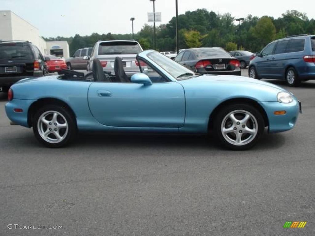 2001 MX-5 Miata Roadster - Crystal Blue Metallic / Black photo #7