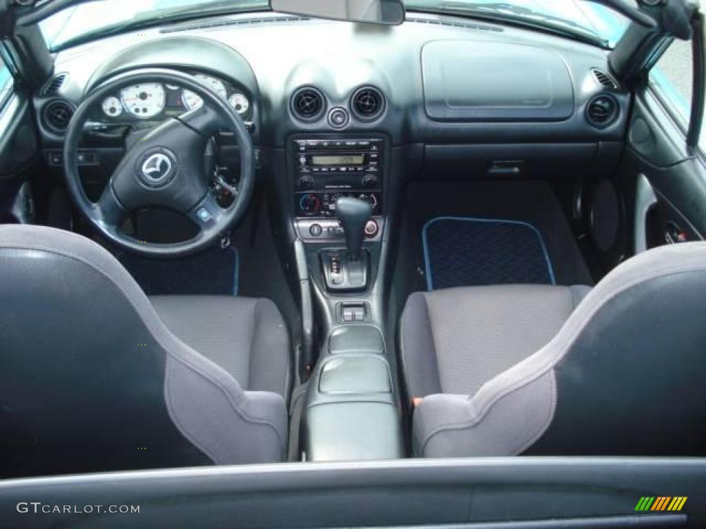 2001 MX-5 Miata Roadster - Crystal Blue Metallic / Black photo #12