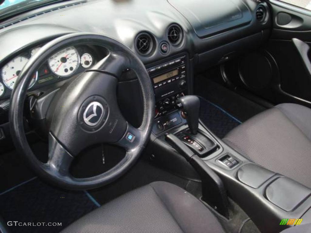 2001 MX-5 Miata Roadster - Crystal Blue Metallic / Black photo #13