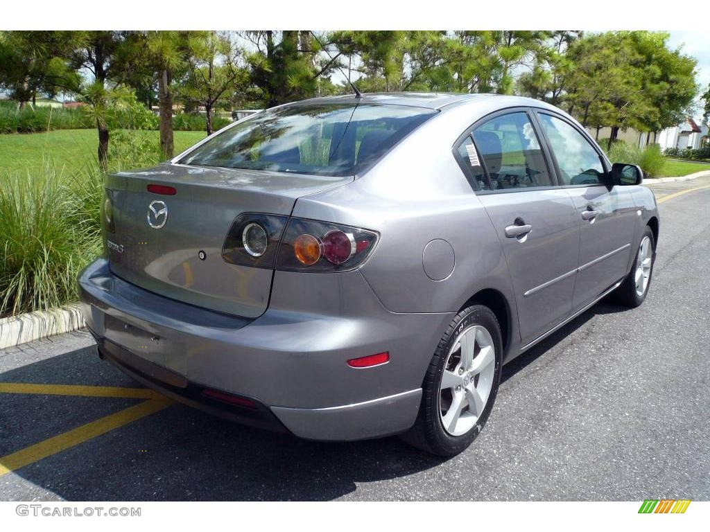 2004 MAZDA3 s Sedan - Titanium Gray Metallic / Black/Red photo #7