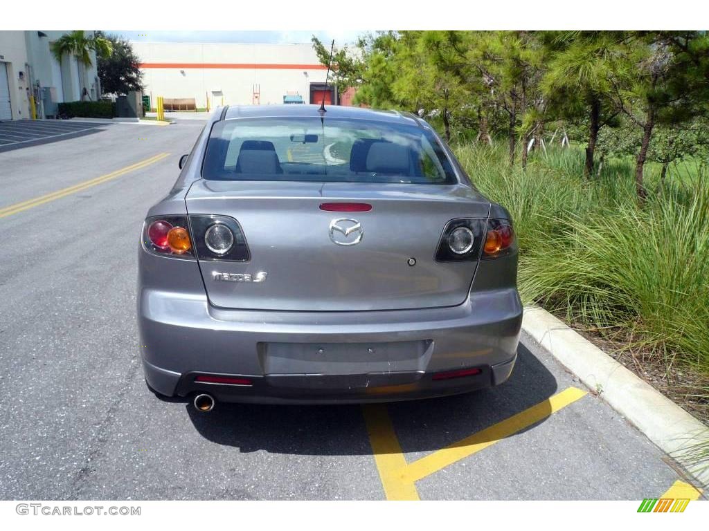 2004 MAZDA3 s Sedan - Titanium Gray Metallic / Black/Red photo #13