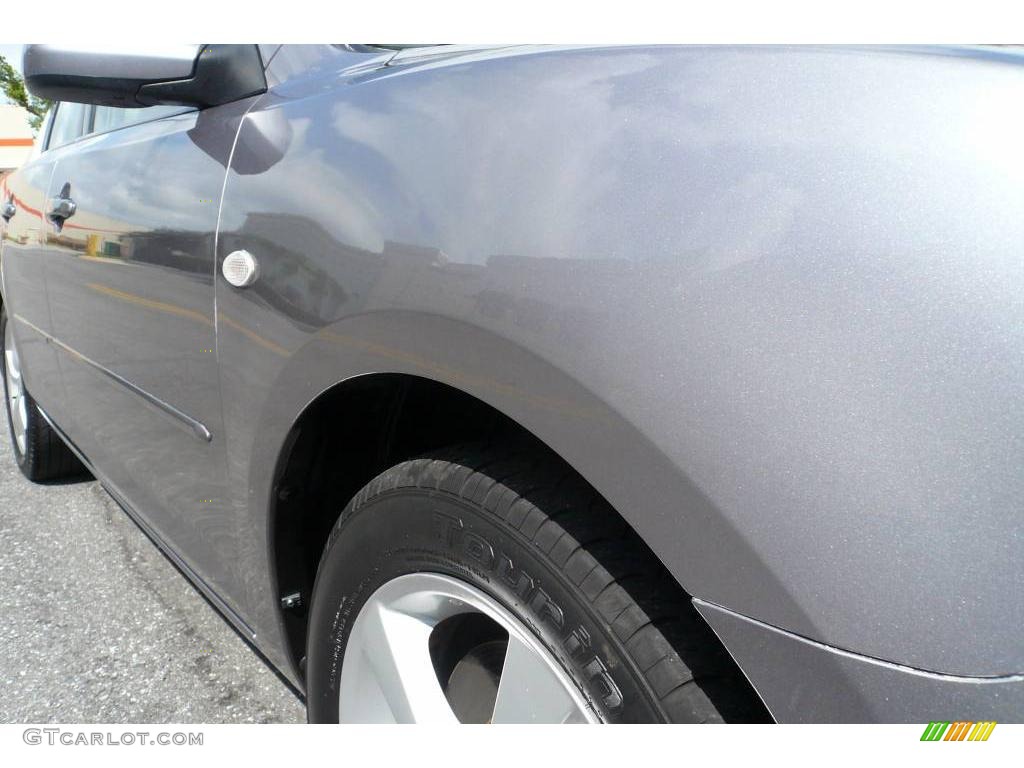 2004 MAZDA3 s Sedan - Titanium Gray Metallic / Black/Red photo #15