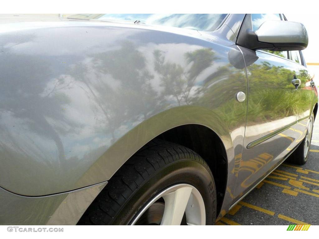 2004 MAZDA3 s Sedan - Titanium Gray Metallic / Black/Red photo #16