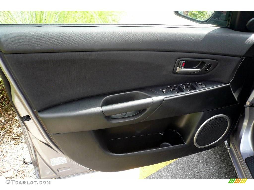 2004 MAZDA3 s Sedan - Titanium Gray Metallic / Black/Red photo #35