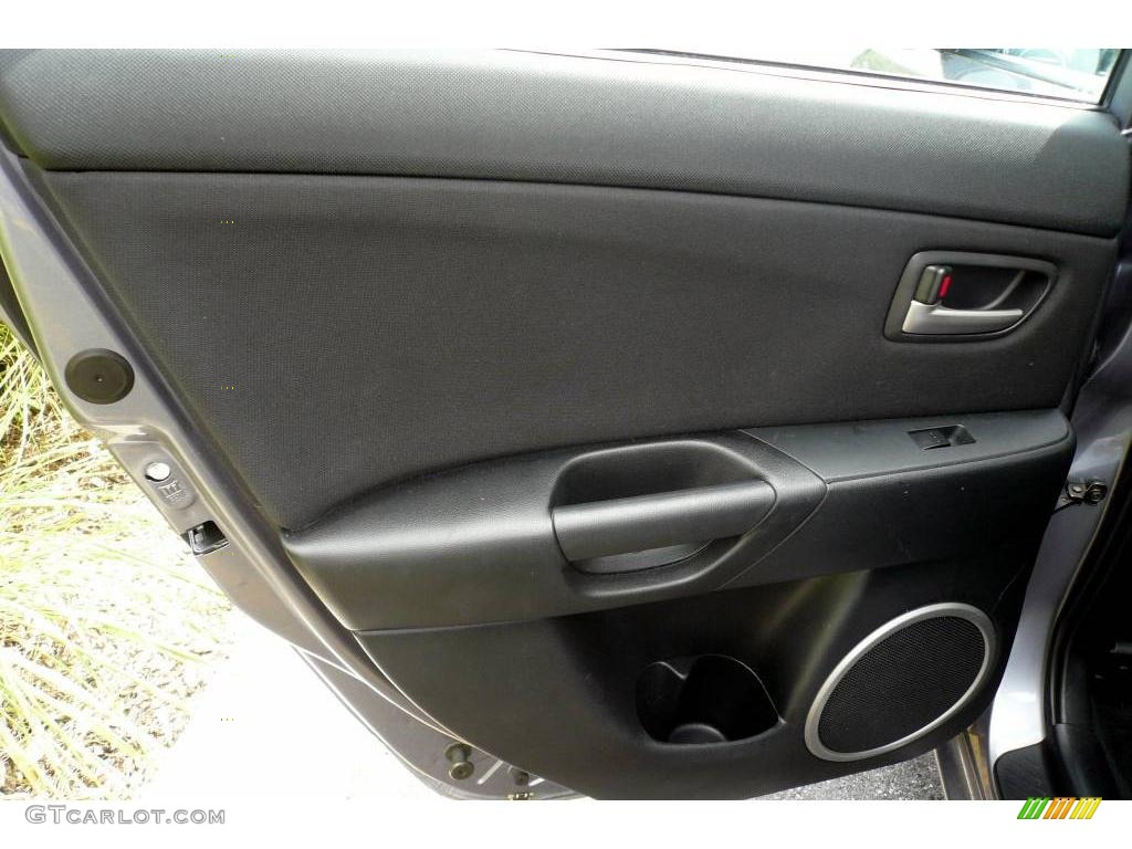 2004 MAZDA3 s Sedan - Titanium Gray Metallic / Black/Red photo #37
