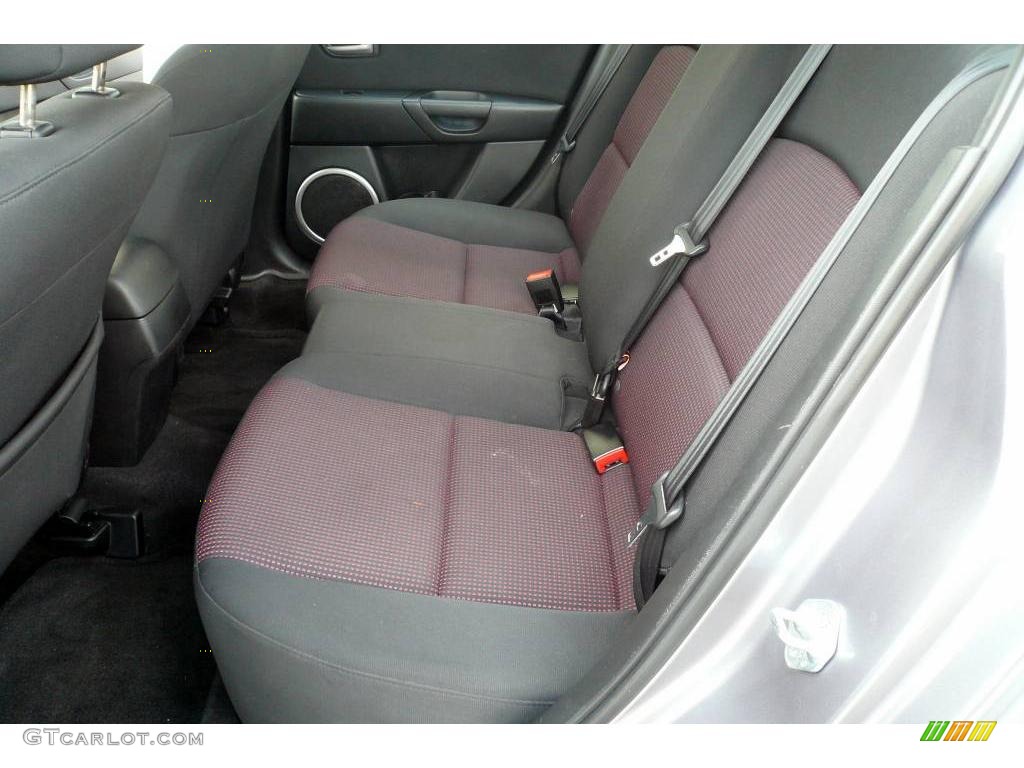 2004 MAZDA3 s Sedan - Titanium Gray Metallic / Black/Red photo #45