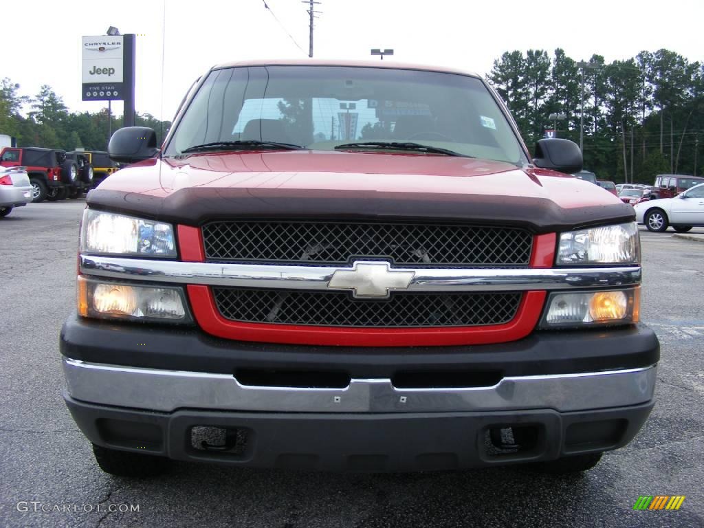 2003 Silverado 1500 LS Extended Cab - Victory Red / Tan photo #3