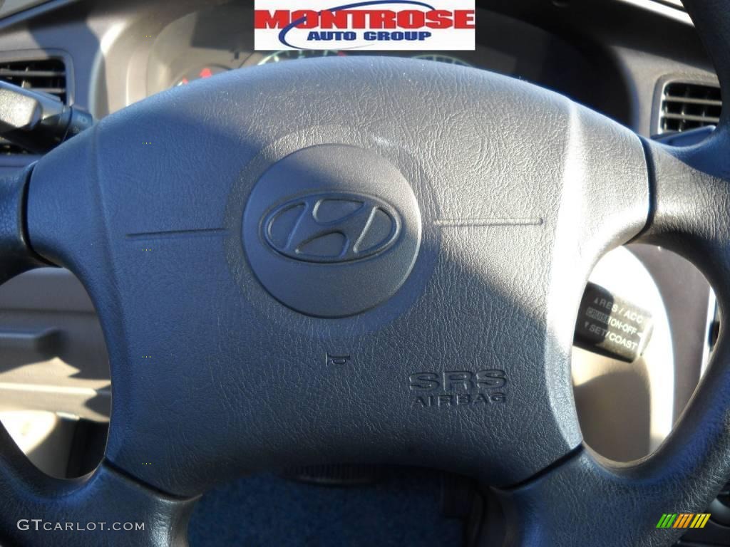 2002 Elantra GLS Sedan - Chianti Red / Beige photo #29