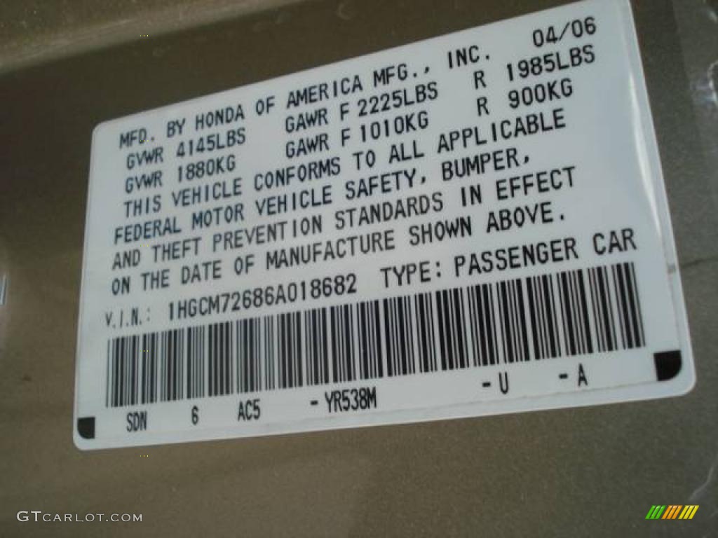 2006 Accord EX-L Coupe - Desert Mist Metallic / Ivory photo #21