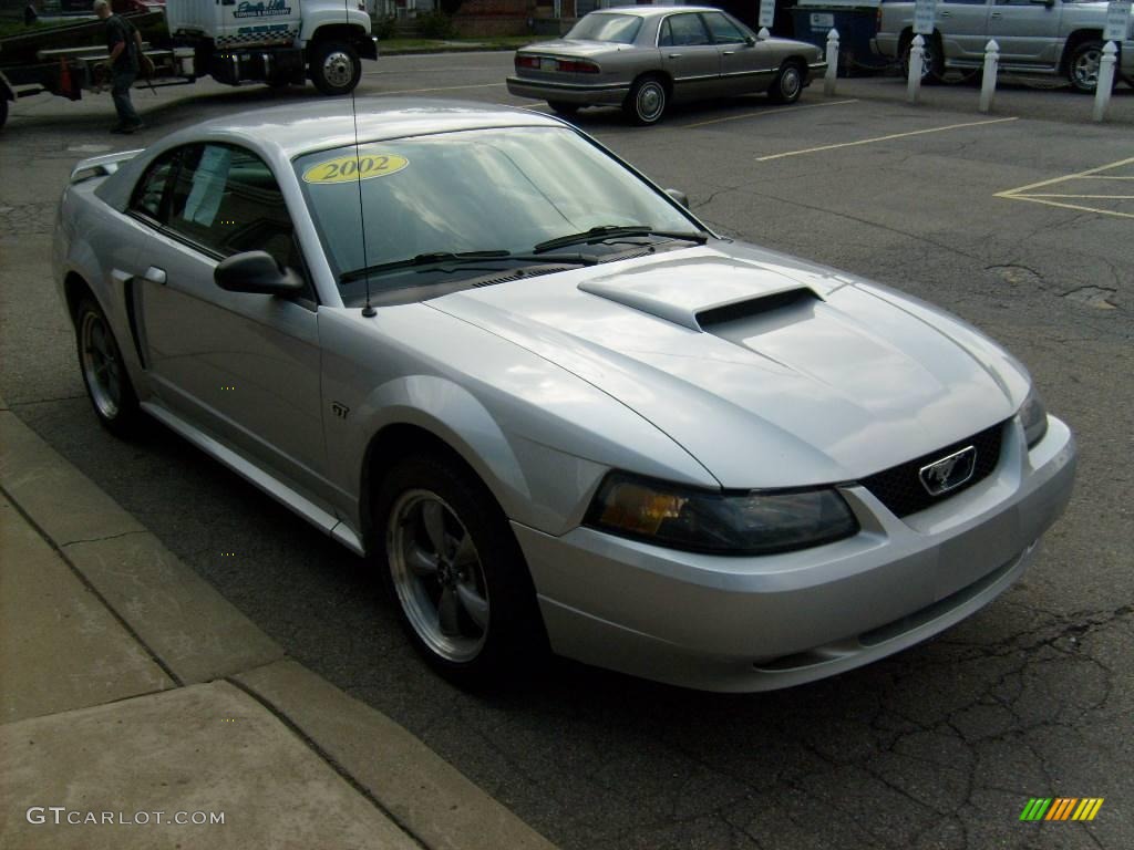 2002 Mustang GT Coupe - Satin Silver Metallic / Dark Charcoal photo #6