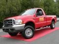 2002 Red Clearcoat Ford F250 Super Duty XLT Regular Cab 4x4  photo #1
