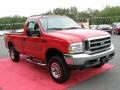 2002 Red Clearcoat Ford F250 Super Duty XLT Regular Cab 4x4  photo #3