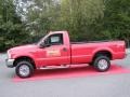 2002 Red Clearcoat Ford F250 Super Duty XLT Regular Cab 4x4  photo #5