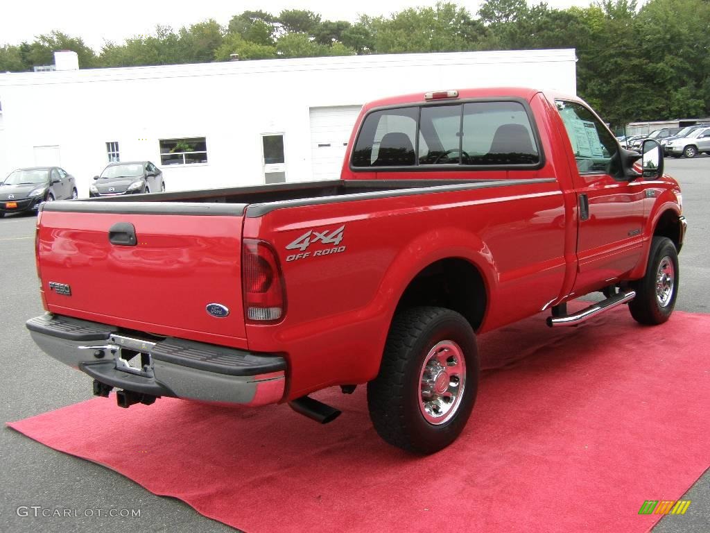 2002 F250 Super Duty XLT Regular Cab 4x4 - Red Clearcoat / Medium Flint photo #7