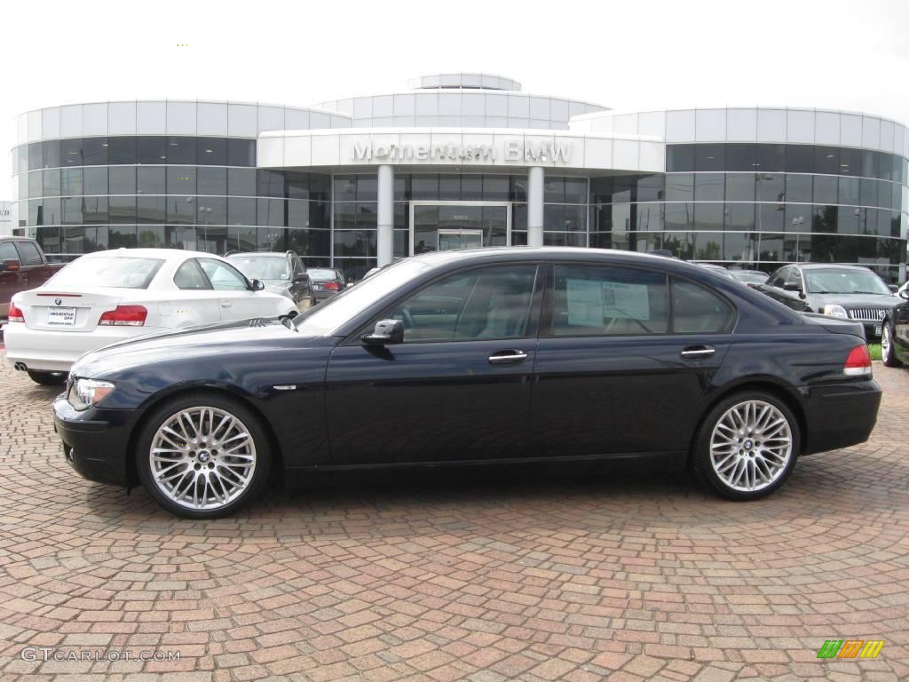 2008 7 Series 750Li Sedan - Monaco Blue Metallic / Cream Beige photo #1