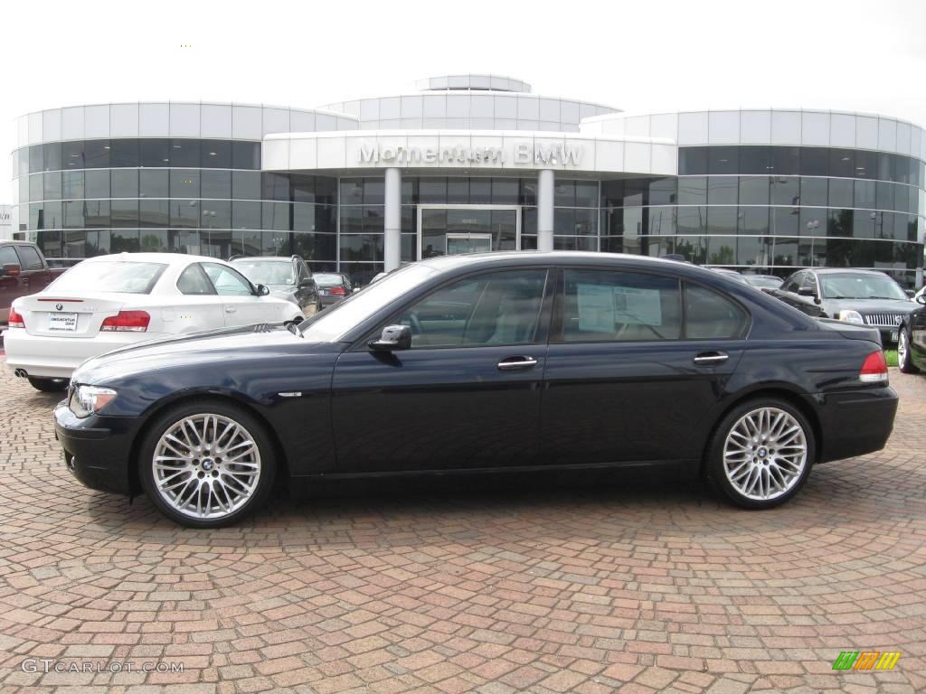 2008 7 Series 750Li Sedan - Monaco Blue Metallic / Cream Beige photo #1