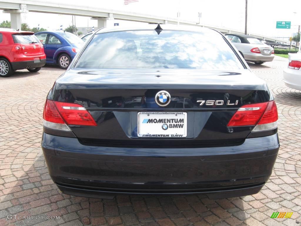 2008 7 Series 750Li Sedan - Monaco Blue Metallic / Cream Beige photo #6