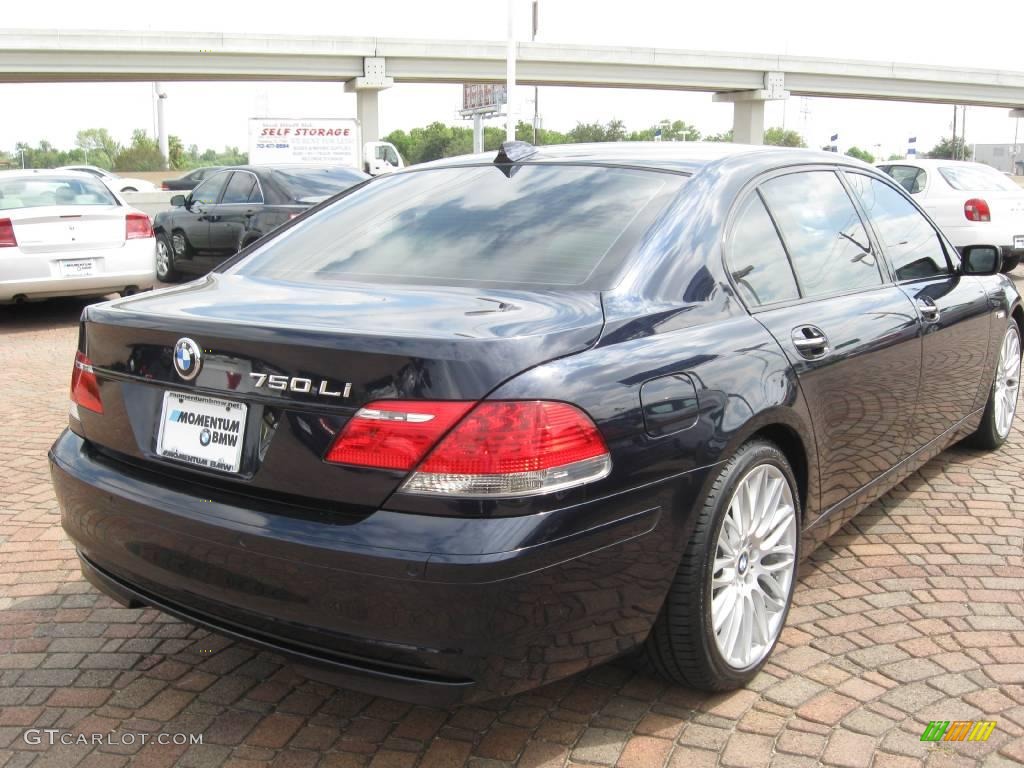 2008 7 Series 750Li Sedan - Monaco Blue Metallic / Cream Beige photo #7