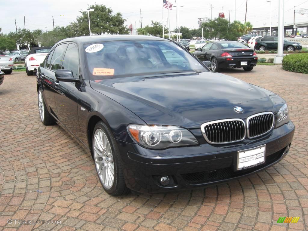 2008 7 Series 750Li Sedan - Monaco Blue Metallic / Cream Beige photo #8