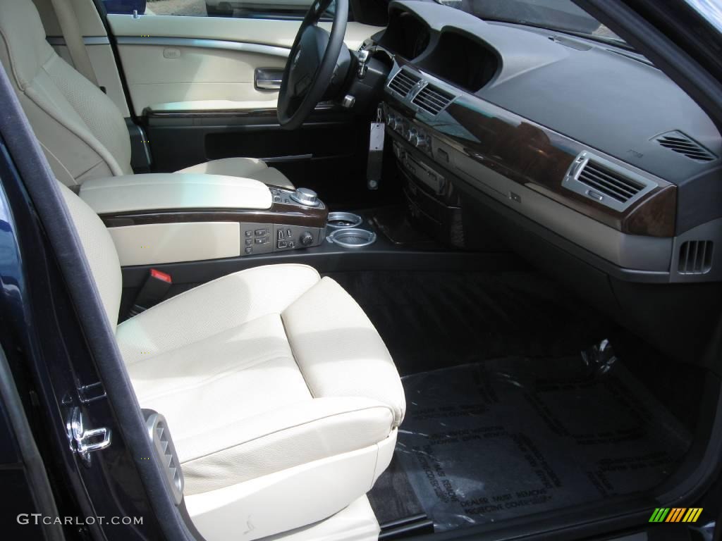 2008 7 Series 750Li Sedan - Monaco Blue Metallic / Cream Beige photo #9