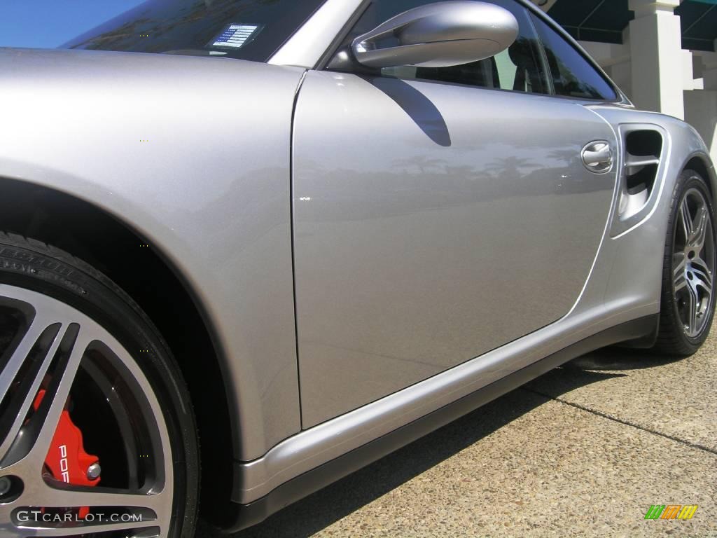 2007 911 Turbo Coupe - Arctic Silver Metallic / Black photo #12