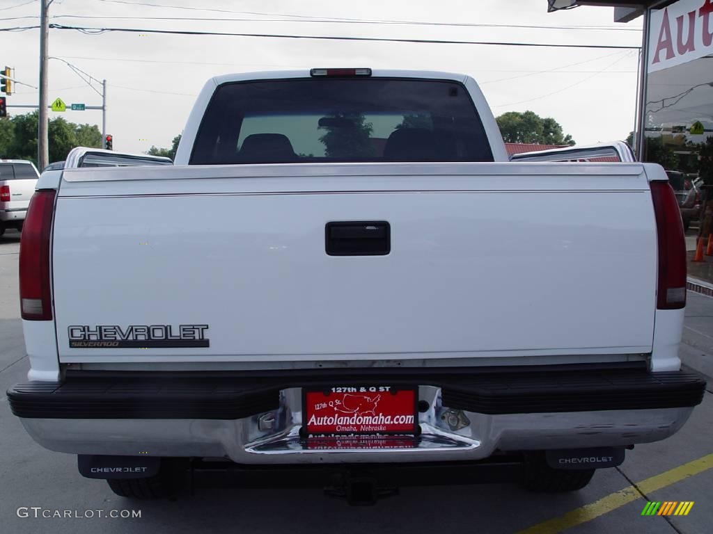 1996 C/K K1500 Silverado Extended Cab 4x4 - Olympic White / Red photo #6