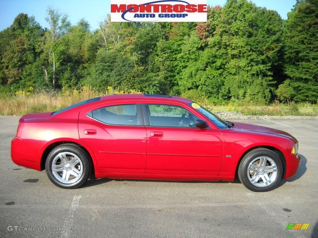 2006 Charger SXT - Inferno Red Crystal Pearl / Dark Slate Gray/Light Graystone photo #1