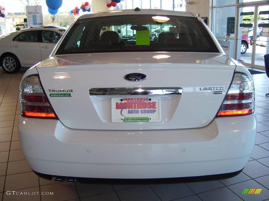 2008 Taurus Limited AWD - Oxford White / Black photo #2