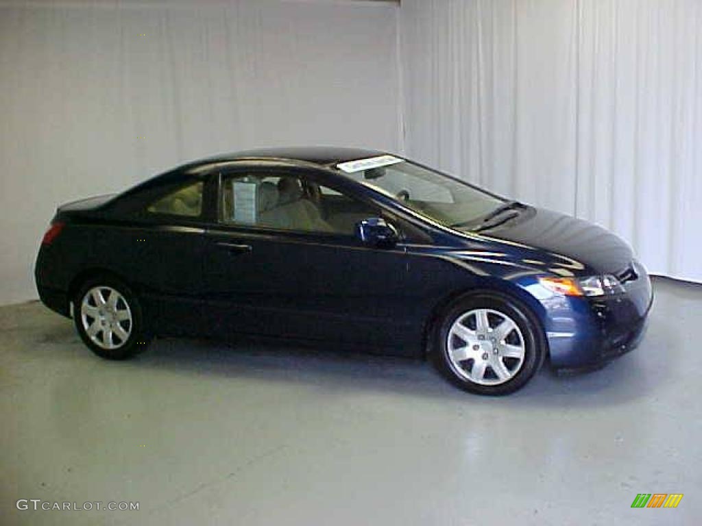 2006 Civic LX Coupe - Royal Blue Pearl / Ivory photo #3