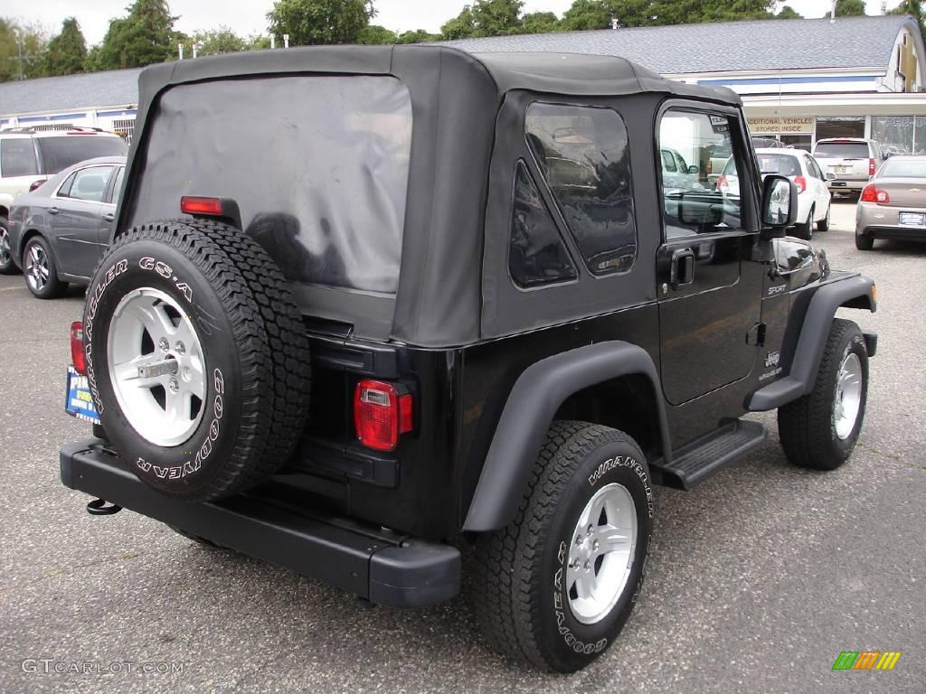 2006 Wrangler Sport 4x4 - Black / Dark Slate Gray photo #3