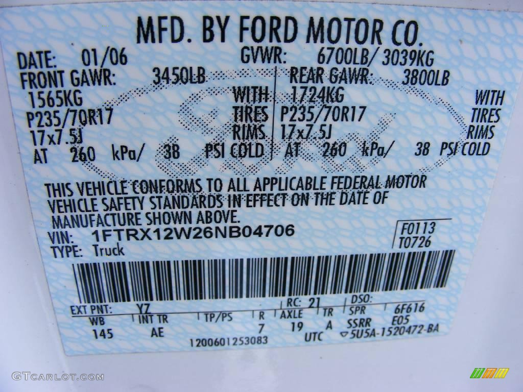 2006 F150 XL SuperCab - Oxford White / Medium/Dark Flint photo #23