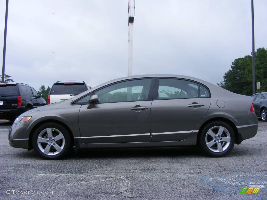 2007 Civic EX Sedan - Galaxy Gray Metallic / Gray photo #5